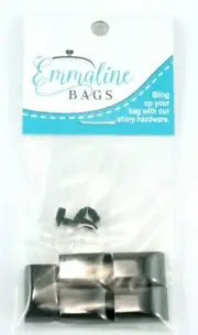 Zipper/Cord Ends Gunmetal 5 Pack By Emmaline Bags
