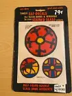 VINTAGE 1972 Timely Saf-Decals OLD WORLD MEDALLIONS Decals Stained Glass Doors