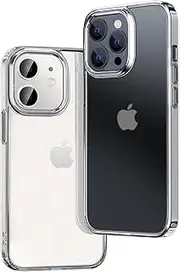 ONES iPhone 12/12 Pro Matte Translucent Hard Case 『 Military Protect Shockproof Airbags』『 Anti-Fingerprint 』[ Screen Lens Guard ][ Anti-Slip ] Slim Luxury Frost Clear Cover