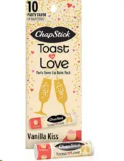 10pk Chapstick Toast to Love Party Favor Lip Balm Vanilla Kiss - NEW