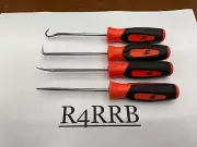 Snap-on Tools USA NEW ORANGE Mini Soft Grip INSTINCT Awl Hook Pic Set SGASA204Co