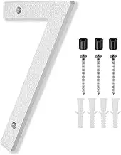 uxcell 10 Inch House Number, House Address Numbers Sign Large Floating Modern with Screws for Outside Door Wall Street, Silver, 7
