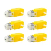 Gear Motor Dual Shaft 3-6V TT Motor for Car Robot Pack of 6 (I Shape) C7O82847