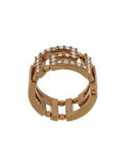 [Versace] Versace-Anello Con Chiave Greca E Cristalli-Donna 11