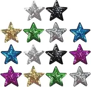KOCKSHION 14Pcs Star Sequin Patches Decorative Appliques for Clothing DIY Garment Repair Patches Lifelike Designs for Sweaters Bags Jackets and More
