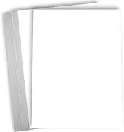 Hamilco White Cardstock - 8 x 10" Blank 65 lb Cover Card Stock - 50 Pack