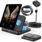 for Samsung Z Fold 6 Wireless Charger Station, 3 in 1 Foldable Fast Charging ...