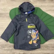 Paw Patrol Boys 7 Chase Navy Hooded Full Zip Rain Jacket Raincoat Waterproof