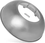 Wok Lid 12.8 Inch / 32.5 Cm- Premium Stainless Wok Cover with Tempered Glass Ins