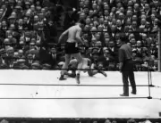 Jess Willard Knocks Out Floyd Johnson Old Boxing Photo