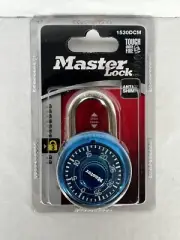 NEW BLUE Master Lock 1530DCM Combination Padlock, Cut Resistance 7mm ANTI SHIM