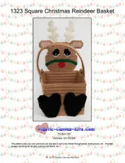 Christmas Reindeer Basket-Plastic Canvas Pattern or Kit