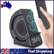 Phone Wireless Charging Base Bluetooth Speaker FM Radio Music Player Alarm Clock