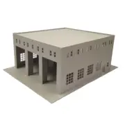 Outland Models Railway Layout Model Train Engine House (3 Stall) HO Scale 1:87