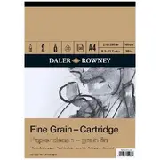 Daler-Rowney Fine Grain Cartridge Pad 160gsm 30 Sheets A4