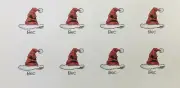 24x Personalised Harry Potter Gift Stickers - Christmas Hogwarts Sorting Hat