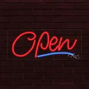 BRAND NEW "OPEN" w/UNDERLINE 30x12x1 INCH LED FLEX WINDOW/WALL INDOOR SIGN 30487