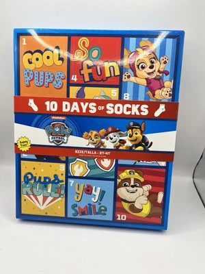 Nickelodeon Paw Patrol Unisex 10 Days of Socks Size 3T-5T Quarter Socks