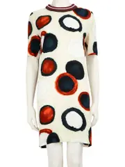 Dotted Short Sleeve Mini Dress