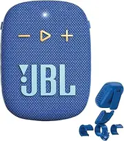 [JBL] Box Wind 3S Portable Mini Bluetooth Speaker Waterproof with Clip for Sports, Bicycle and Scooter - Bass Boost - Blue