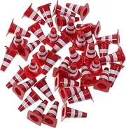HONMEET 40pcs Roadblock Toys Set Mini Barricade Traffic Sign Toy Simulation Traffic Sign for Boys and Girls Realistic Colors