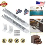 Professional Quality 21" Undermount Drawer Slides - Steel, Soft-Close Mechanism
