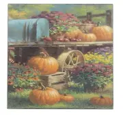 Garden Fall Autumn Harvest Farm Pumpkin Sign Shelf Sitter Wall Decor 5" x 5"