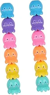 DOITOOL 2 Sets Cute Octopus Highlighter Pens of Mini Highlighter Markers Pastel Colors for Note Taking Fun Classroom Supplies Adorable Stationery for Students and Teachers