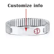 Custom info Medical Alert Bracelet