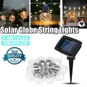 Solar Globe LED String Fairy Light Outdoor Festoon Wedding Party Garden Decor