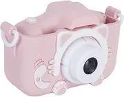 Kids Camera Girls Toys for 3 4 5 6 7 8 Year Old, 40MP Cartoon Cat Children Camera with Puzzle Games, Kids Selfie Camera for Birthday Gifts (#1)