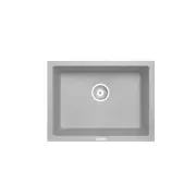 Big Bowl Granite Kitchen Sink - 610 x 457mm Single Bowl - Concrete Grey - Top/Under Mount