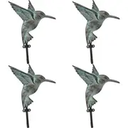 4x LVD Metal Hook Hummingbird Rustic Decorative Home Decor Organisation 19x26cm
