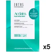 SALON ZOTOS ACCLAIM PLUS EXTRA BODY HAIR PERM NORMAL FINT TINTED MEDIUM 5 PACK