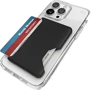 Speck iPhone Wallet MagSafe Accessory - Removable ClickLock No-Slip Interlock - Holds 1-3 Cards - Soft Touch Finish, Scratch Resistant Card Holder Built for MagSafe - Black
