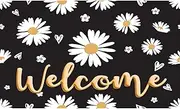 [ASHLEY PRODUCTIONS] The Original Fun Mat, Welcome Mat, 18" x 30", Daisies Welcome