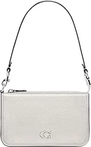 [COACH] Small Pouch Crossgrain Leather Shoulder Bag - Chalk