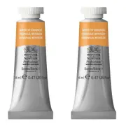 2x Winsor & Newton 14ml Professional Watercolour Artist Paint Winsor Orange S1