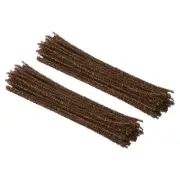 30cm/11.8" Pipe Cleaners Chenille Stem,200Pcs Glitters Fuzzy Sticks,Brown