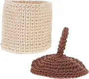 Vaguelly Woven Cotton Rope Storage Basket Decorative Organizer for Makeup Accessories Home Essentials Multipurpose Holder for Nursery Bedroom Living Room Decor