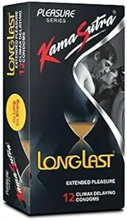 Pack of 5 KamaSutra Long Last Extended Pleasure Cilmax Delaying Dotted Condoms 12'S Pack by KamaSutra