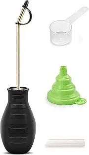 Sbestily Large Bulb Powder Duster, Diatomaceous Earth Spreader for Garden and Indoor Insect Treatment, Handheld Dust Applicator Spray Bottle with Long Copper Tube