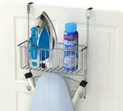 Simplehouseware Over-The-Door/Wall-Mount Ironing Board Holder, Chrome