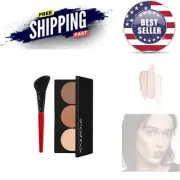 Contouring Kit Powder Buildable Highlight Shapes Brush Unisex Matte 0.4 oz