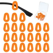 Water Drop Shape Eye Glasses Ear Grip, 12 Pairs Hook with Box, Orange