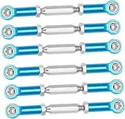 KICHOUSE Length-Adjustable 71mm Aluminum Alloy Rc Pull Rods Set of 6 for Rc Car Steering Linkage Upgrade
