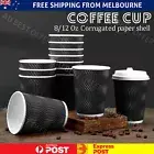 Disposable Coffee Cups With Lids 8OZ 12OZ Thicken Paper Takeaway BPA Free AUS