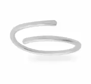 Sterling Silver Wire Wrap Around Front Adjustable Toe Ring