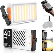 [ZHIYUN] FIVERAY M40 Video Light, 40W Portable Camera Light, 14000 Lux, CRI/TLCI 96+ 2700-6200K, 320g LED Panel DSLR Photography Lighting, Lighting Setup for YouTube, TikTok