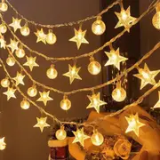 Twinkle Star String Lights Crystal Fairy Lights for Indoor Outdoor Christmas Garden Decoration-Style 1